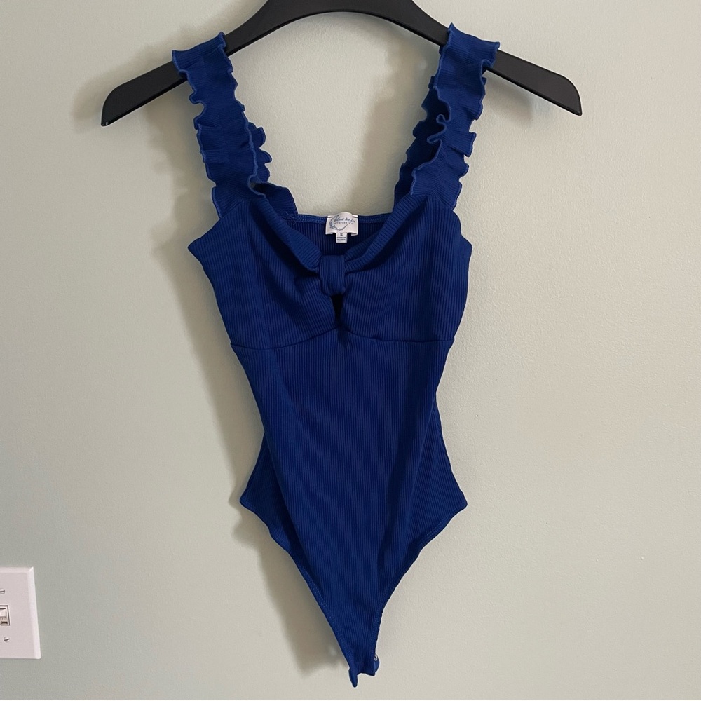 Francesca's Blue Rain Body Suit Size S